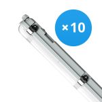 Voordeelpak 10x Noxion LED Waterdichte Montagebalk Poseidon V3.0 18-30W 2340-4200lm - 830-865 CCT | 120cm - Doorvoerbedrading (5x2.5mm2)